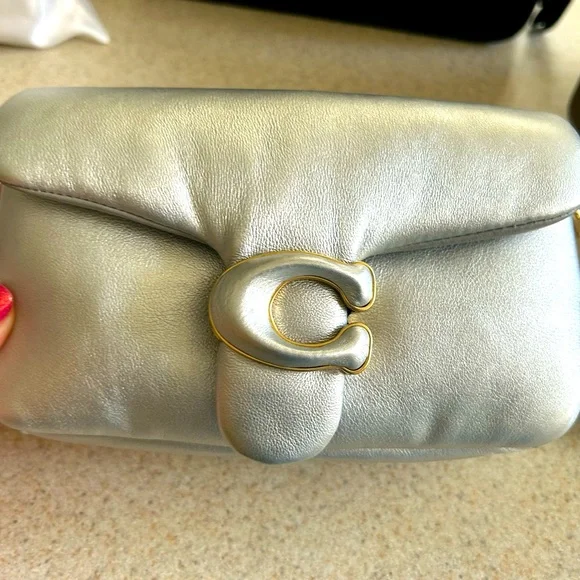 Coach Pillow Tabby Mini in Silver - Picture 1 of 8